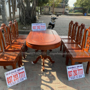 Bộ bàn ăn xẻ quạt