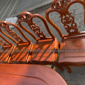 Bộ bàn ăn xẻ quạt