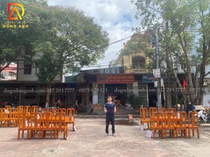 Bộ bàn ăn Triện Thọ gỗ Gõ Đỏ bàn bầu dục + 8 ghế