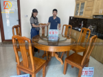 Bộ bàn ghế Triệu Thọ của chú Hưng bao gồm 6 ghế và 1 bàn tròn siêu đẹp!