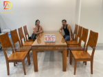 Bàn ghế ăn 8 ghế 1 bàn GÕ ĐỎ mẫu ghế HIỆN ĐẠI 5.0 Cực kỳ phù hợp nhà chung cư là sản phẩm đặc biệt của cô chú bên Hà Nội.