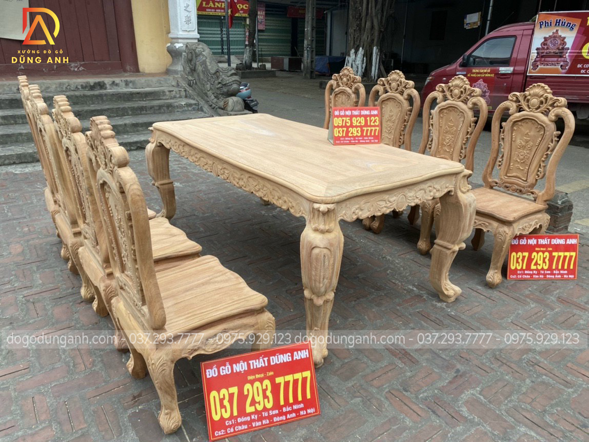 Bộ bàn ghế louis hoàng gia hoa hồng gồm 8 ghế và 1 bàn củ lạc Bộ bàn ghế louis hoàng gia hoa hồng gồm 8 ghế và 1 bàn củ lạc