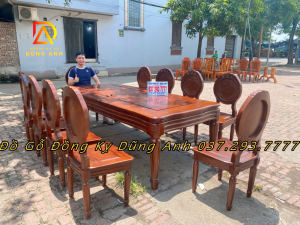 Bộ sản phẩm Hồng Tròn hàng đặt của anh khách Bắc Giang gồm 10 ghế bông hồng và 1 bàn dày siêu VIP