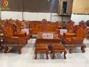 Ưu điểm của bộ bàn ghế gỗ nguyên khối phòng khách