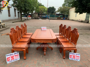 Hoàn thiện bộ sản phẩm 8 ghế louis hoàng gia và 1 bàn cua góc của anh Xiêm