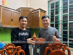 Lắp đặt và bàn giao Bộ sản phẩm louis hoa hồng và 1 bàn tròn cho anh Hiển ở Trương-Mĩ Hà Nội