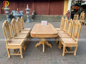 Bộ sản phẩm 8 ghế hồng con và 1 bàn cua góc được đặt Làm Riêng của 1 anh khách hàng ở Thái Bình