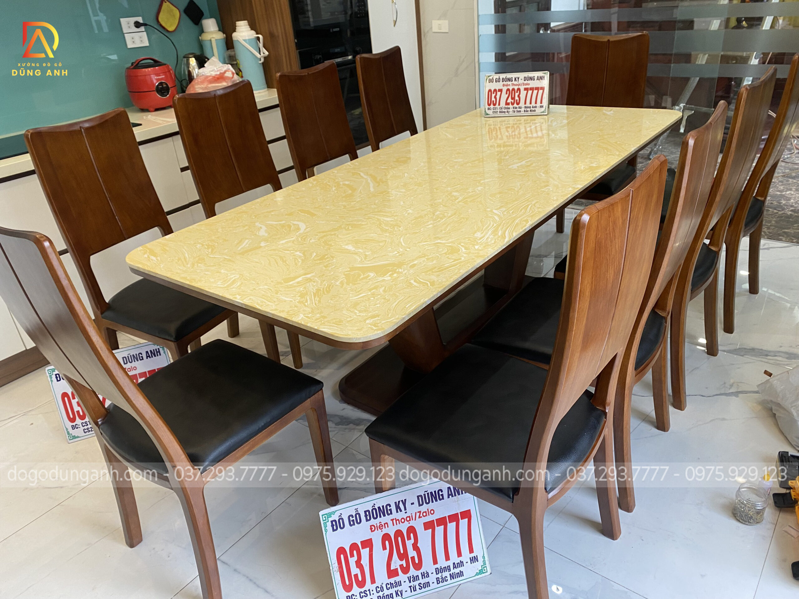 Bộ sản phẩm hiện đại gỗ gõ đỏ phun giả màu óc chó.