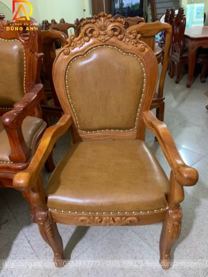 Ghế gỗ bọc đệm mẫu 4 chất liệu Gỗ Gõ Đỏ
