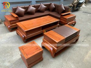 Bộ sản phẩm sofa phòng khách thi công trên chất hương đá  cao cấp