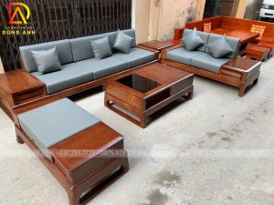 Bộ sản phẩm sofa phòng khách thi công trên chất hương đá cao cấp và sang trọng