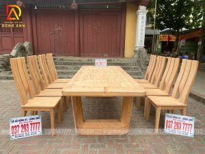Bộ sản phẩm bàn ghế hiện đại kiểu mới kết hợp với bàn chữ U chất liệu gỗ gõ đỏ