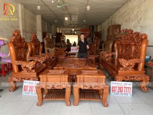 Bộ sản phẩm Nghê Bảo Đỉnh trên chất liệu gỗ Hương Đá Cao Cấp