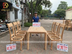 Bộ bàn ghế ăn hiện đại Kiểu Mới chất liệu gỗ Gõ Đỏ