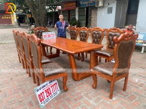 SIÊU PHẨM Mẫu bàn chân trụ chữ U kết hợp với 10 ghế đục trám bọc da CAO CẤP