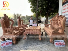 Hàng kích thước khủng mộc thô Nghê Bảo Đỉnh 6 món gỗ Hương Đá