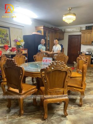 Bàn giao bộ Luois Hoàng Gia bàn đục trống đồng Đông Sơn cực VIP của anh Tuyền (Bắc Ninh)