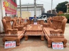 Bộ sản phẩm mẫu mới Minh Quốc Voi Tây Nguyên 7 món cột 16 gỗ Hương Đá