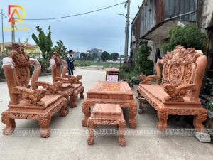 Nghê Thái Tử cột 12 chân 14 gỗ Hương Đá vô cùng đẳng cấp