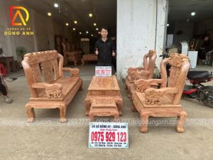 Mộc Quốc Voi 6 món cột 10 gỗ Hương Đá gỗ Hương Đá hàng mini