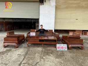 Bộ 4 món sofa zito chân đùi gà gỗ Hương Đá