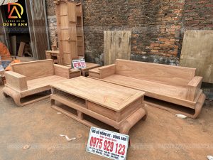 Bộ sản phẩm sofa zito 4 món chân đùi gà hiện đại gỗ Hương Đá mẫu VIP 2024