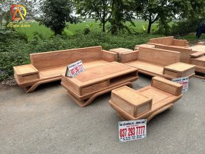 SIÊU PHẨM Sofa Zito Chân Thuyền 5 Món V.I.P PRO- Gỗ Hương Đá