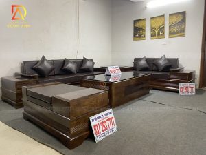 Sofa zito 5 món màu cafe hiện đại - gỗ Sồi Nga