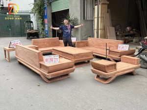 Siêu phẩm sofa zito chân thuyền VIP Pro 7 món- gỗ Hương Đá