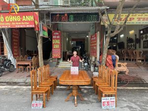 "Mẫu Ghế Cây Đàn" Bộ 8 Ghế Cây Đàn + Bàn Chữ Nhật