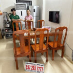Bàn giao bộ 6 Ghế Thiện Thọ Kết Hợp Bàn Chữ Nhật Chất Liệu Hương Đá ( Gia Đình Cô Khánh bên Hà Đông )