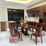 Bàn giao SIÊU PHẨM hiện đại 12 ghế Anh Đào + bàn chữ nhật chân Thuyền- gỗ Gõ Đỏ cho gia đình bác Vương tp Hà Nam