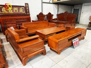Đồ Gỗ Dũng Anh | Combo Sofa zito chân đùi gà + kệ TIVI hiện đại + gỗ Hương đá
