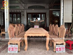 Đồ Gỗ Dũng Anh | Bộ sản phẩm 8 Ghế Louis Hoàng Gia + Bàn Củ Lạc  - Hàng Đặt Của Anh Cương