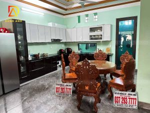 Đồ Gỗ Đồng Kỵ Dũng Anh | Bàn Giao bộ sản phẩm ghế luxury + bàn nguyên khối tới Chú Huệ ( Vĩnh Yên - Vĩnh Phúc).