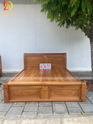 Giường chữ X chất liệu gỗ gõ đỏ vô cùng đẹp và hiện đại