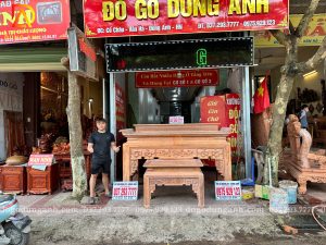 Đồ Gỗ Dũng Anh l Lên Sóng Mộc Thô - Mẫu Ban Thờ Gia Tiên Triện Sen - Gỗ Gõ Đỏ