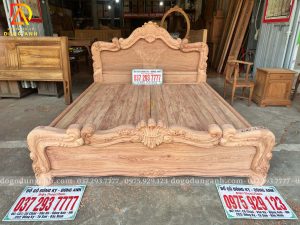 Đồ Gỗ Dũng Anh | Lên Sóng Phần Mộc Thô - Mẫu Giường Hoa Lá Cây - Gỗ Hương Đá