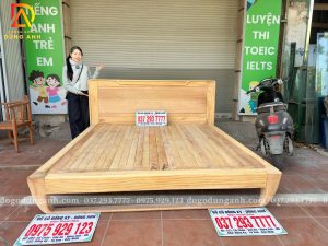 Đồ Gỗ Dũng Anh | Lên Phần Mộc Thô - Mẫu Giường ZiTo - Chất Liệu Gỗ Gõ Đỏ