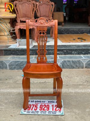 Ghế Cây Đàn Gỗ Gõ Đỏ ( mặt ghế nong khung )