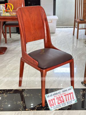 Mẫu Ghế Cánh Tiên Gỗ Hương Đá - Thiết Kế Mặt Đệm Da Hàn Quốc