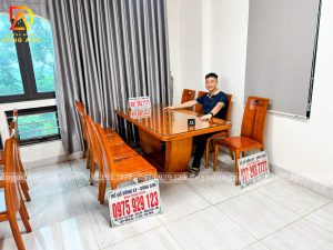 Bộ Bàn Ăn Chữ Nhật 8 Ghế Gỗ Sồi Nga – Đơn Giản, Sang Trọng & Đẳng Cấp