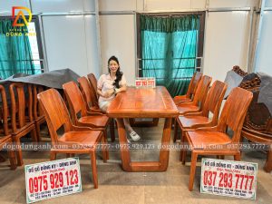 Bộ Bàn Ăn Chữ Nhật 8 Ghế Cánh Tiên – Gọn Gàng Về Kiểu Dáng, Có Chất Ở Từng Đường Nét