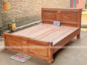 Mẫu Giường Chữ X Gỗ Hương Đá 1m6 × 2m – Điểm Nhấn Bề Thế Cho Không Gian Phòng Ngủ